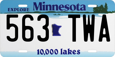 MN license plate 563TWA