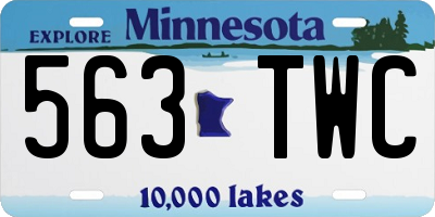 MN license plate 563TWC