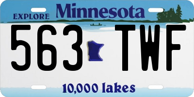 MN license plate 563TWF