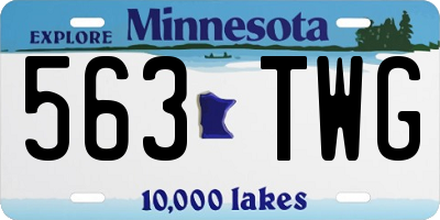 MN license plate 563TWG