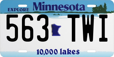 MN license plate 563TWI