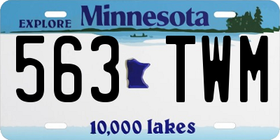 MN license plate 563TWM