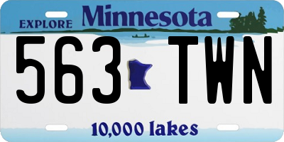 MN license plate 563TWN