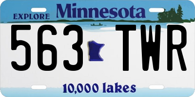 MN license plate 563TWR