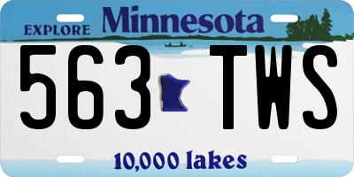MN license plate 563TWS