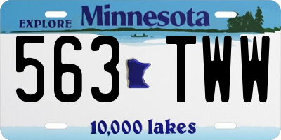 MN license plate 563TWW
