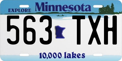 MN license plate 563TXH