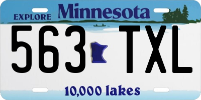 MN license plate 563TXL