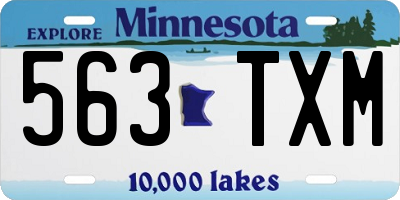 MN license plate 563TXM