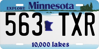 MN license plate 563TXR