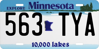 MN license plate 563TYA