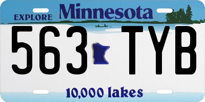 MN license plate 563TYB