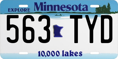 MN license plate 563TYD