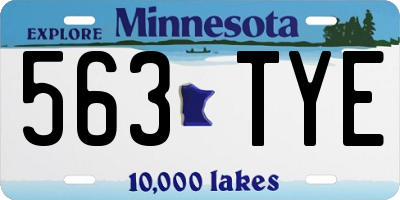 MN license plate 563TYE