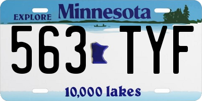 MN license plate 563TYF