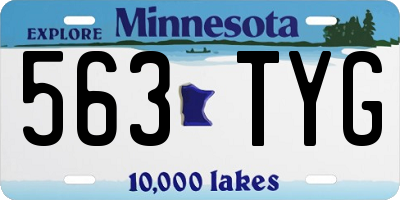 MN license plate 563TYG
