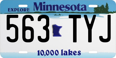 MN license plate 563TYJ