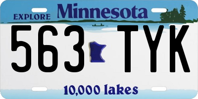 MN license plate 563TYK