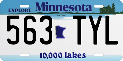 MN license plate 563TYL