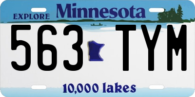 MN license plate 563TYM