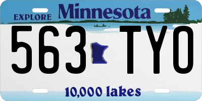 MN license plate 563TYO