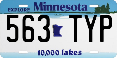 MN license plate 563TYP