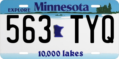 MN license plate 563TYQ