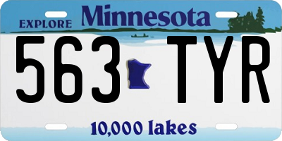 MN license plate 563TYR