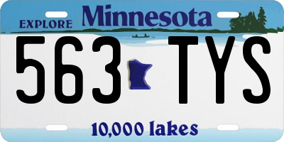 MN license plate 563TYS