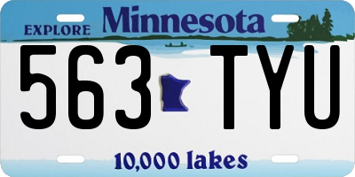 MN license plate 563TYU