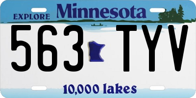 MN license plate 563TYV