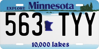 MN license plate 563TYY