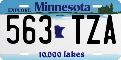 MN license plate 563TZA