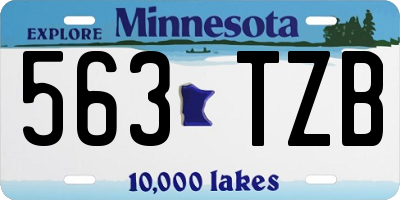 MN license plate 563TZB
