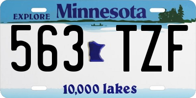 MN license plate 563TZF