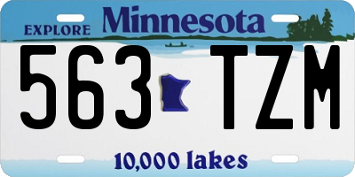 MN license plate 563TZM
