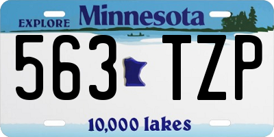 MN license plate 563TZP