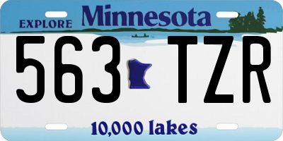 MN license plate 563TZR