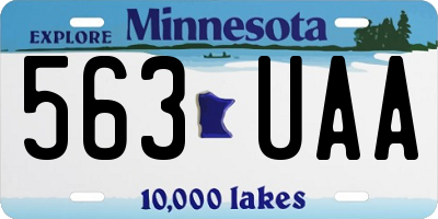 MN license plate 563UAA