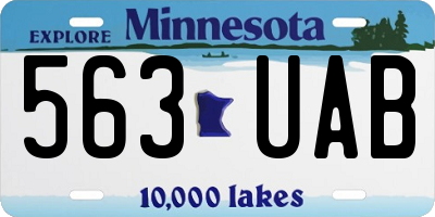 MN license plate 563UAB