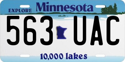 MN license plate 563UAC