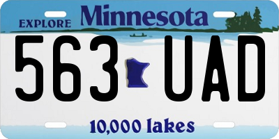 MN license plate 563UAD