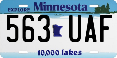 MN license plate 563UAF