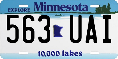 MN license plate 563UAI