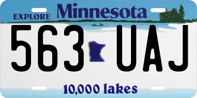 MN license plate 563UAJ