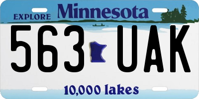 MN license plate 563UAK