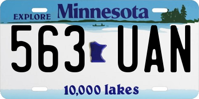 MN license plate 563UAN