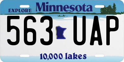 MN license plate 563UAP