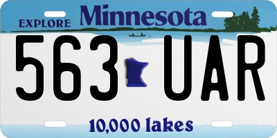 MN license plate 563UAR
