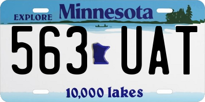 MN license plate 563UAT